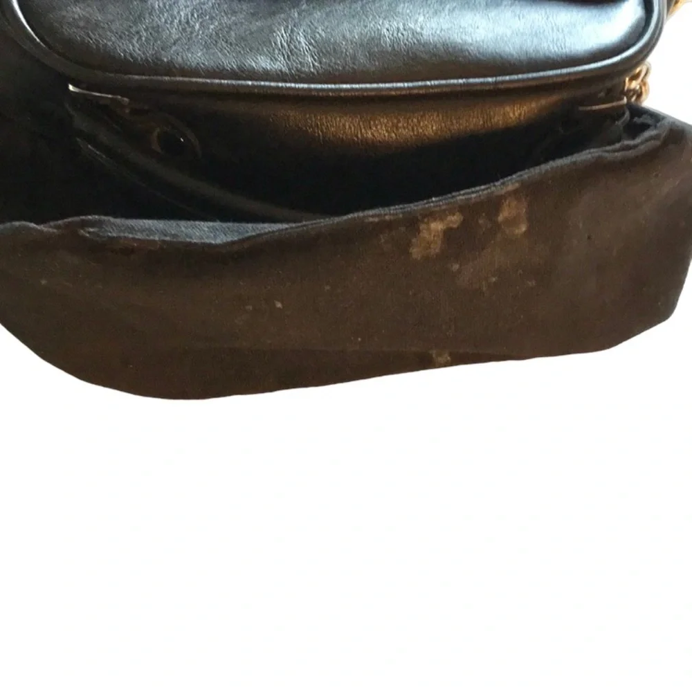 AUSTIN DESIGNS All Leather Vintage Black Crossbody Bag